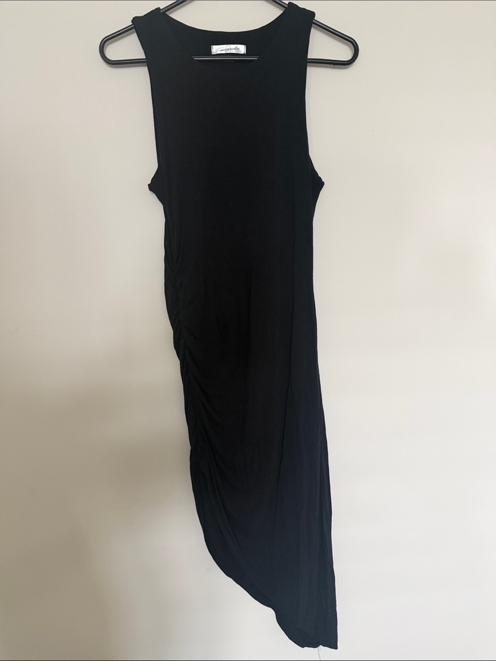 Asymmetric Black Sleeveless Dress - Contemporary Minimalist